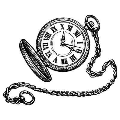 Illustration d'une ancienne montre à gousset