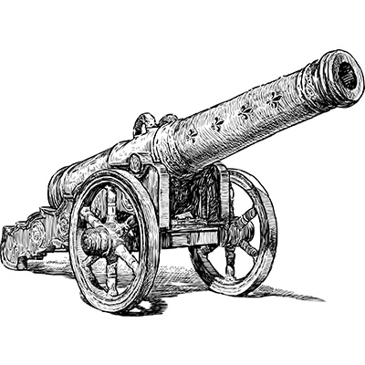 Un ancien canon de pirates